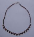 Garnet faceted bead necklace
