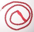 Syn. red coral plain round beads 4mm
