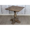 Vintage wood round pedestal dining table