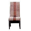 leather and Canvas High Back Dining Chair