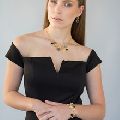 Labradorite Gemstone Gold Plated Designer Women Gifts Chain Necklace