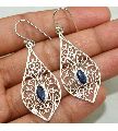 Actual Marquise Shape Blue Iolite 925 Sterling Silver Earring