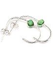 Amazing !! Chrysoprase 925 Sterling Silver Rough Earring