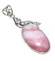 Amazing Look Pink Oval Opal 925 Sterling Silver Pendant