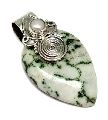 Fantastic Look Moss Agate 925 Sterling Silver Pendant