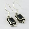 Winsome Rectangle Shape Iolite 925 Sterling Silver Earring