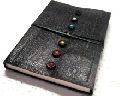 Leather Journal With Colorful Stone