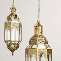 Brass Finish Moroccan Lantern