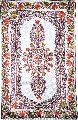 CHAINSTITCH TAPESTRY SILK RUG, MULTICOLOR EMBROIDERY 2.5X4 FEET