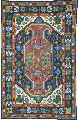 CHAINSTITCH TAPESTRY WOOLEN RUG KILIM, MULTICOLOR EMBROIDERY 2.5X4 FEET
