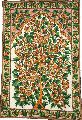 CHAINSTITCH TAPESTRY WOOLEN RUG "TREE OF LIFE BIRDS", MULTICOLOR EMBROIDERY 2X3 FEET