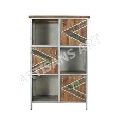 Reclaimed Wood and Metal Storage Cabinet