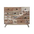 Wood White Washed Drawer Chest