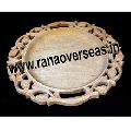 New Look Wooden Carved Round Shape Tray