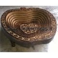 Wooden Carved Apple Shape Spring Tray