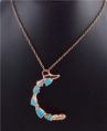 Turquoise Cabochon Copper Pendant Necklace