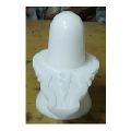Handmade White Marble Shivling Statue