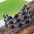 Blue Sun Stone Three Strand Designer Bracelet