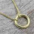 Plain Silver Gold Plated Necklace