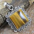 tiger eye gemstone pendant