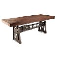 Industrial Cast Iron Adjustable Dining Table