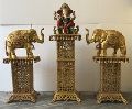 Brass Elephant statue with decorative Lord Ganesh