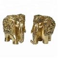 Brass Metal Made Elephant Statue Pair