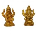 Lakshmi Ganesha Pair made in brass metal by Aakrati