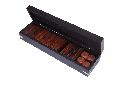 Store Indya Hand Crafted Black Colored Dominoes Game Box