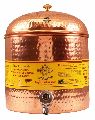 Copper Hammerd Design Joint Free Leak Proof Water Pot 7 Ltr.