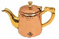 Copper Hammered Tea Pot With Inside Tin Lining and Brass Handle