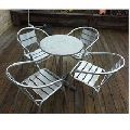 STAINLESS STEEL TABLE AND CHAIR , GARDEN TABLE AND CHAIR, OUT DOOR FURNITURE