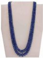 Tanzanite Gemstone Plain Hand Polished Roundel Stone Beads Necklace