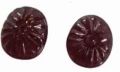 Natural Precious Ruby Glass Filled Gemstone Fancy Carved Carving Pair Stone LGS71