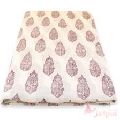 Floral Wooden Block Printed Indian Cotton Sewing Voile Fabric-Craft Jaipur