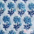 Hand Block Floral Printed Indian Cotton Dress Sewing Fabric-Craft Jaipur