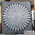 Large Mandala Peacock Feather Tapestry Wall Decor Bedspreads-Craft Jaipur