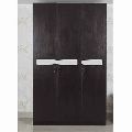 Rowling Rack Solid Wood 3-Door Wardrobe (Black And White)