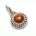 Amber Gemstone 925 Sterling Silver Pendant