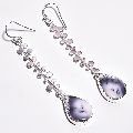Dendrite Opal Gemstone 925 Sterling Silver Earrings