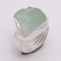 Fluorite Raw Gemstone Ring