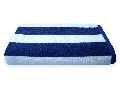 500 GSM Cabana Stripes BLUE Cotton Velour Bath Towel