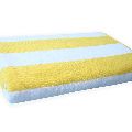Divine Overseas 1 Piece Super Soft Cotton Bath Towel 550 GSM Cabana Stripes (Yellow)