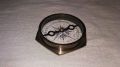 3 Inch Brass Hex Antique Compass