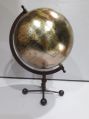 Iron Based World Globe With Brown Powder Coating