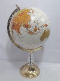 Iron Based World Globe With Gold Plating