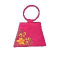 Hand Bag With Floral Embroidery