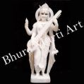 White Marble Standing Saraswati Statue