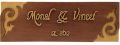 BH-NM-33-000 Rectangular Two Toned Wooden Name Plate