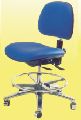 Antistatic PU Leather Blue And Black Esd Chair
